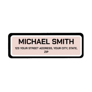 Elegant brown and black Return Address Label