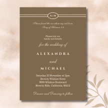 Elegant Brown Bible Verse Christian Wedding 