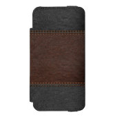 Elegant Brown & Black Vintage Leather Incipio iPhone Wallet Case (Folio Front)