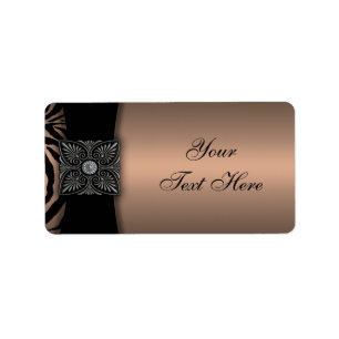Elegant Brown Black Zebra Address Labels