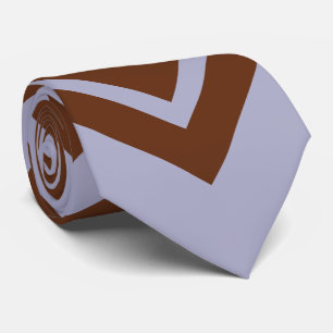 Elegant brown &blue chevron pattern Neck Tie