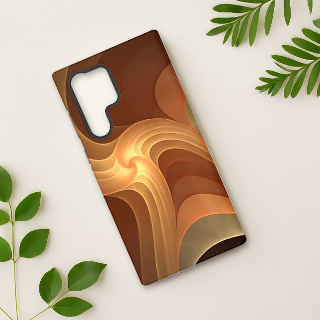 Elegant Brown Fluid Flow Minimalist Art Case (Creator Uploaded)