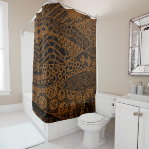 Elegant Brown Geometric Abstract Tribal Pattern   
