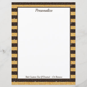 Elegant Brown Gold Glitter Sparkle Personalized