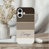 Elegant brown gold Personalized Colour Stripes