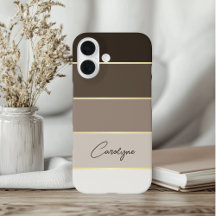 Elegant brown gold Personalized Colour Stripes