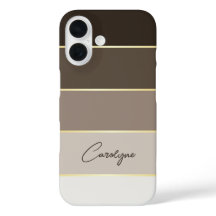 Elegant brown gold Personalized Colour Stripes
