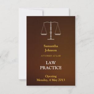 Elegant Brown Law Practice Opening Announcement