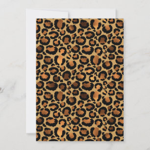 Elegant Brown Leopard Spots Wild Animal Glam Invitation