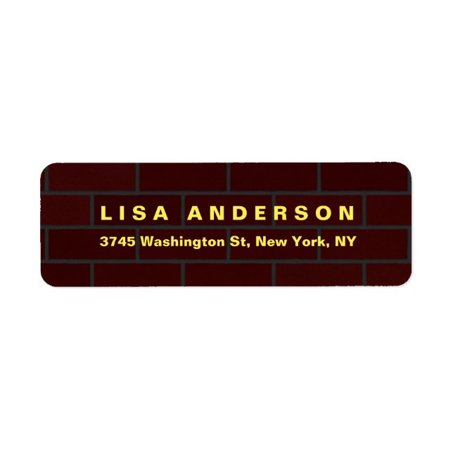 Élégant Brown Mur en brique rouge Créatif Moderne (Devant)