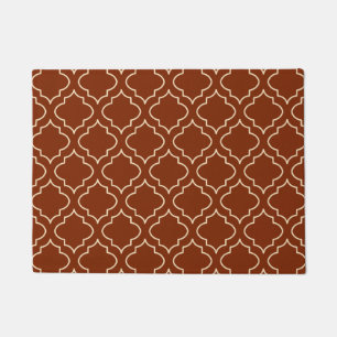 Elegant Brown Pattern Doormat Rug
