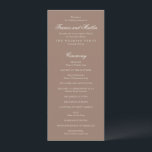 Elegant Brown Romantic Wedding Program<br><div class="desc">This design is part of a romantic and elegant wedding invitation suite.</div>