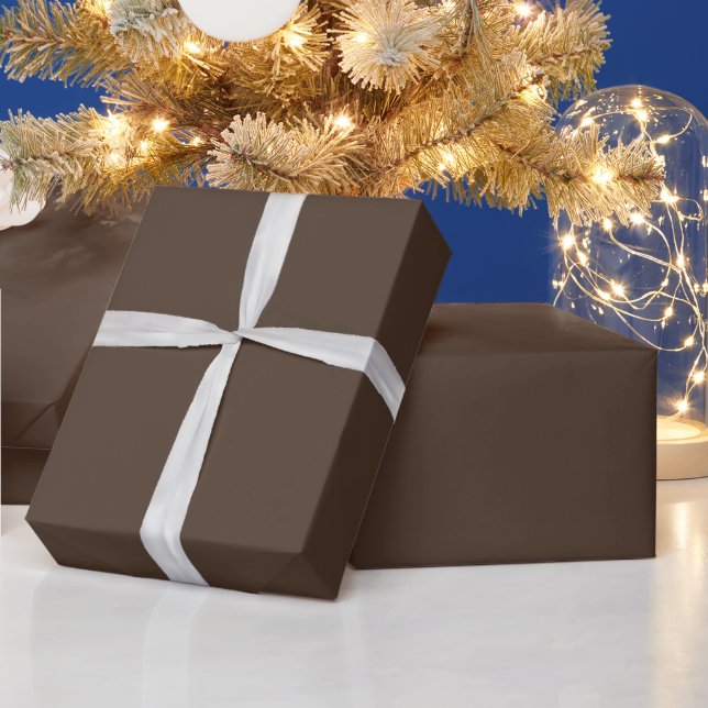 Elegant Brown Solid Colour Wedding Wrapping Paper (Holidays)