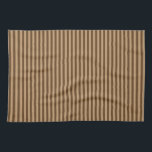 Elegant Brown Stripes Kitchen Towel<br><div class="desc">Elegant brown stripes pattern. Dark brown and fallow brown alternating stripes.</div>