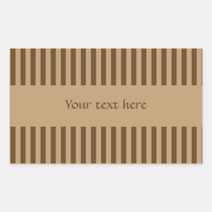 Elegant Brown Stripes Sticker