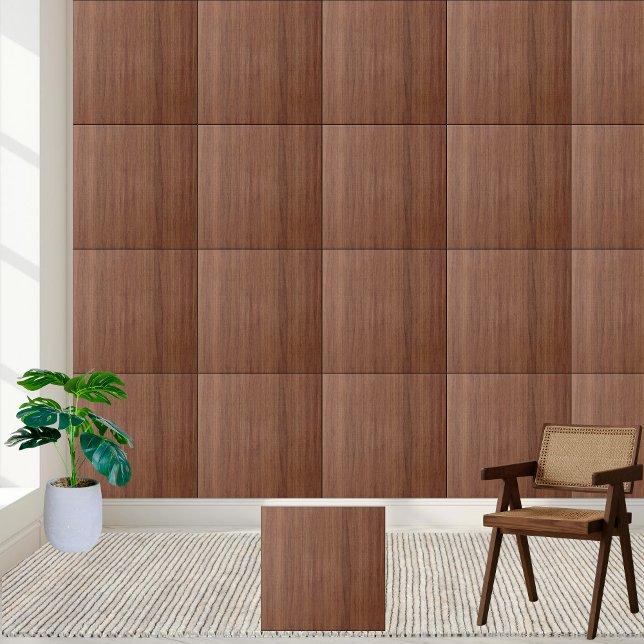 Elegant Brown Wood Grain Realistic Wooden  Tile (Elegant Brown Wood Grain Realistic Wooden Ceramic Tile)