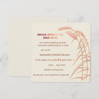 Elegant Brunch Bridal Shower Invitation – Soft Cre