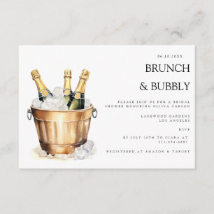 Elégant Brunch & Bubbly Invitation de douche nupti