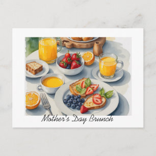 Elegant brunch photo Mother's day brunch  Invitation Postcard