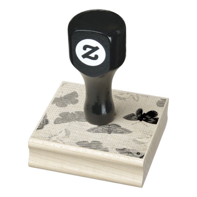 Elegant Brush Art Background — Modern Artistic Inv Rubber Stamp (Stamp)