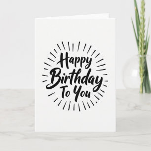 Elegant Brush Birthday Card