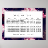 Elegant Brush Stroke Wedding Seating Chart