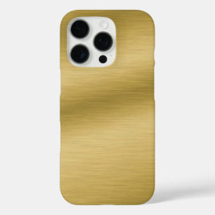 Elegant Brushed Gold iPhone 16 Pro Case