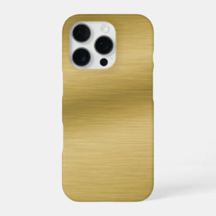 Elegant Brushed Gold iPhone 16 Pro Case