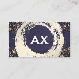 Elegant Brushed   Gold Leaf Pattern Business Card