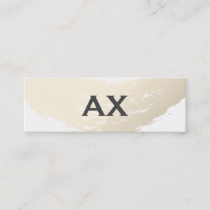 Elegant Brushed with Monogram Mini Business Card