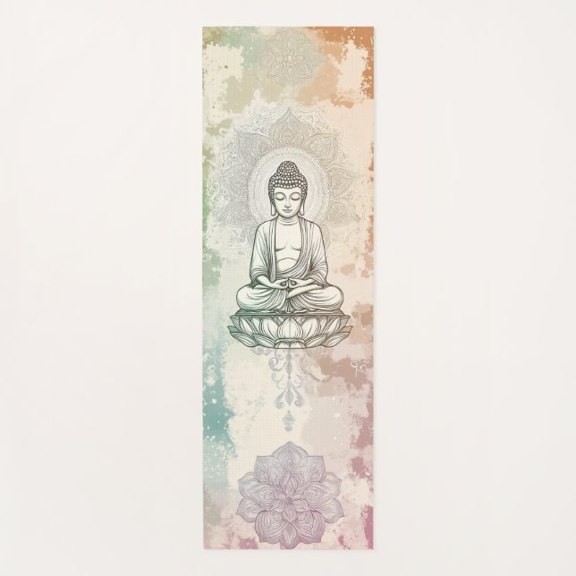 Elegant Buddha Yoga Mat for Home Yoga Studio (Front)