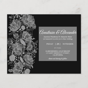 Elegant Budget Invitation to wedding ceremony. Fly Flyer