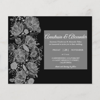 Elegant Budget Invitation to wedding ceremony. Fly Flyer