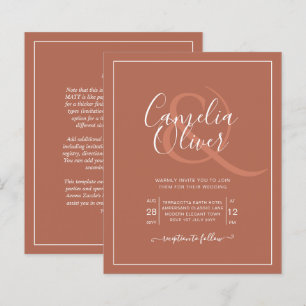 Elegant BUDGET Wedding Terracotta Classic Wedding