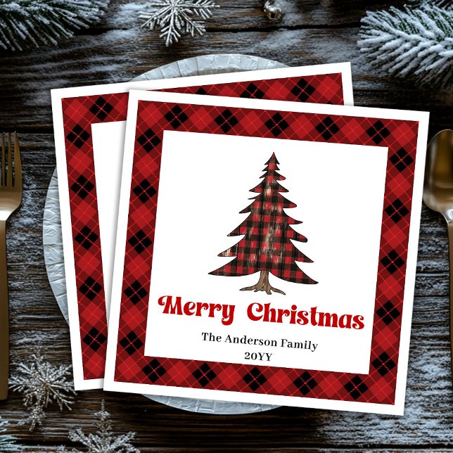 Elegant Buffalo Tree Napkin for Christmas Party (Elegant Buffalo Tree Napkin for Christmas Party)