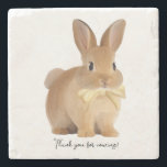 Elegant Bunny Marble Coaster<br><div class="desc">Add a stylish and charming touch to your celebration with this Marble Bunny Coaster. Featuring a cute bunny design paired with an elegant marble background, this coaster blends playful charm with a modern, minimalist look. Perfect as a thoughtful party favor for baby showers, birthdays, Easter celebrations, or spring-themed gatherings, these...</div>