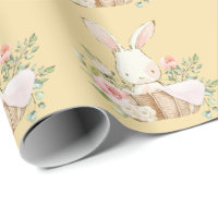Elegant Bunny Rabbit Yellow Baby Shower