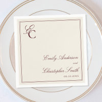 Elegant Burgundy and Cream Classic Wedding