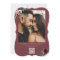 Elegant Burgundy Blush QR Code Photo Wedding 