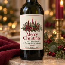 Elegant Burgundy Candles Greenery Christmas Cheer