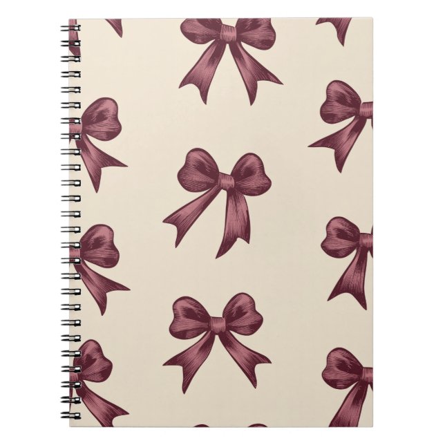 Elegant Burgundy Christmas Gift Notebook (Front)