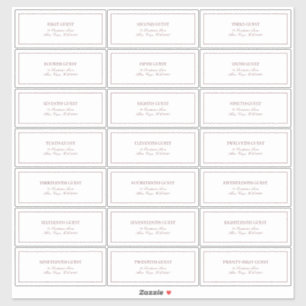 Elegant Burgundy Classic Script Guest Address