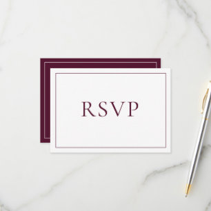 Élégant Burgundy Classic Script RSVP