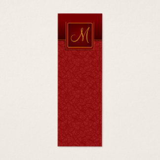 Elegant Burgundy Crackle Finish Bookmark