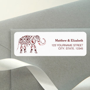 Elegant Burgundy Elephant Indian Wedding