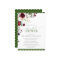 Elegant Burgundy Emerald Green Floral Watercolor  