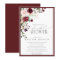 Elegant Burgundy Floral Watercolor Bridal Shower