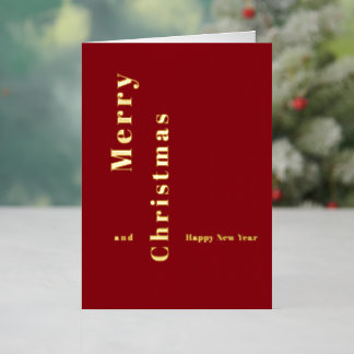 Elegant Burgundy Gold Custom Christmas Card