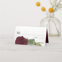 Elegant Burgundy Maroon Rose Wedding Write-In