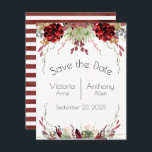 Elegant Burgundy Marsala Succulents Wedding Save The Date<br><div class="desc">This design is a beautiful presentation of simple succulents in burgundy colours that make this “Save the Date” design so elegant. Vines and leafy greens give this a romantic feel. The burgundy succulents blend perfectly with the pretty burgundy and white stripe pattern on the back. Simply lovely for any season....</div>